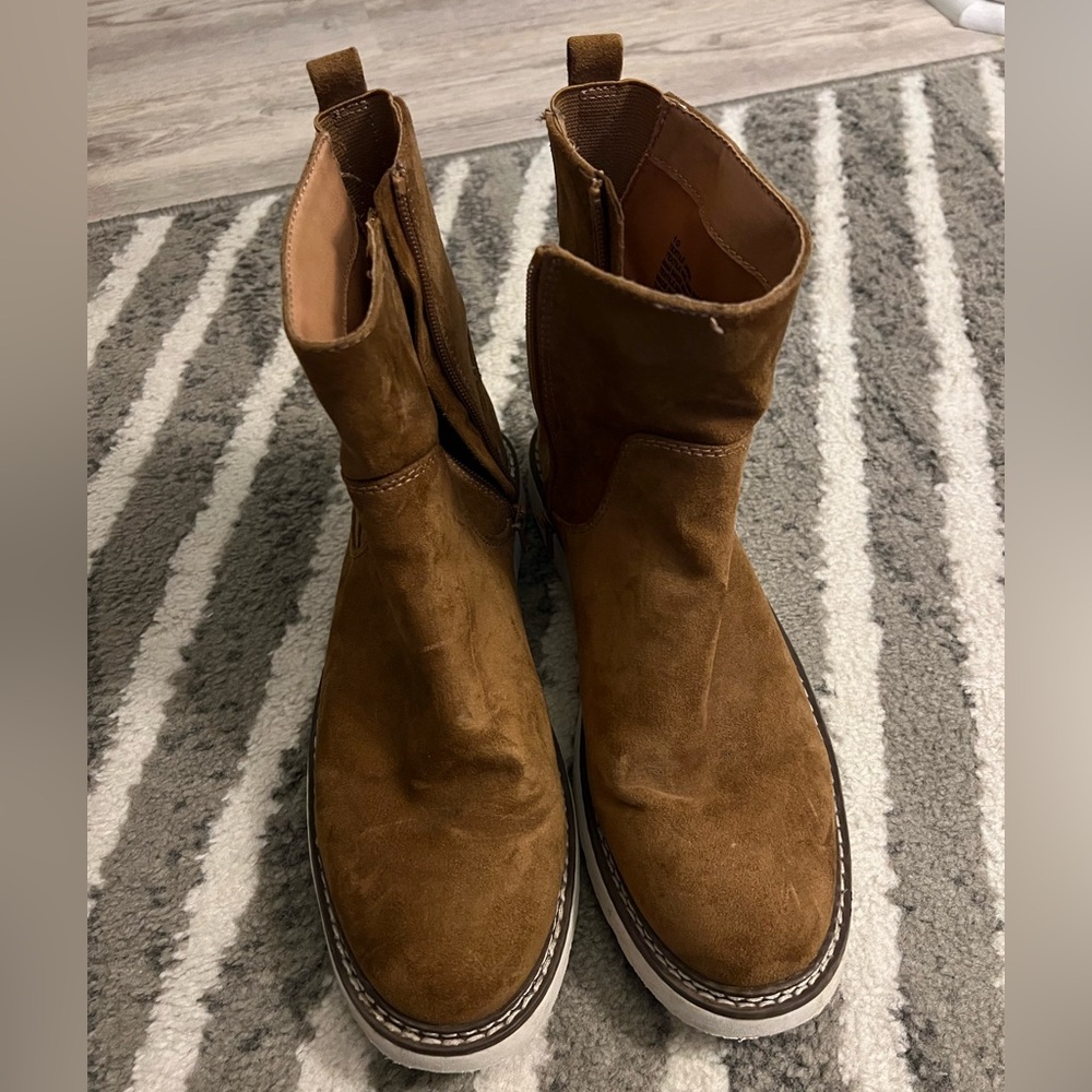 Brown Suede Ankle Boots